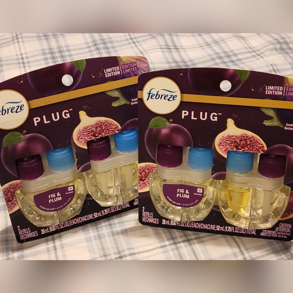 NEW! Febreze Limited Edition Fig & Plum Plug-In Refill Bundle (2-2pks)
